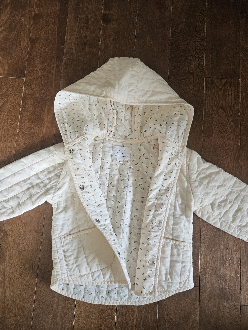 Rise Little Earthling Girls 18-24 Months Quilted Reverisable Hooded Jacket